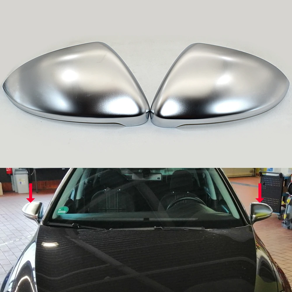 2 шт. боковое зеркало корпус хромированный матовый корпус бокового зеркала крышка Корпус Корпуса для VW Golf 7 R дизайн