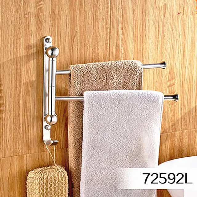 Space aluminum swivel activities towel bars,wall mounted folding towel
