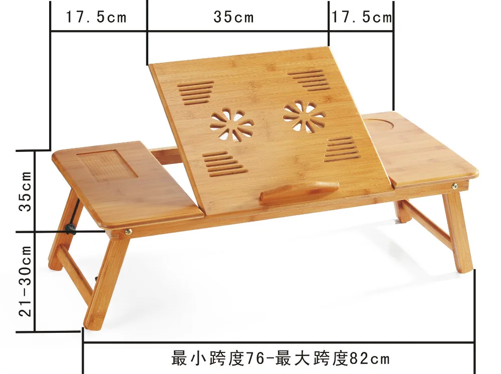 70*35 см Многофункциональный складной стол loptop Портативный кровать обучения стол с вентилятором USB и ящик