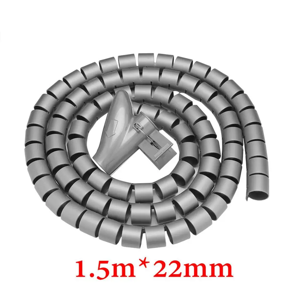 Гибкая спиральная трубка компьютерный шнур протектор устройства для сматывания кабеля наушники кабельный зажим Органайзер управление провода устройство для хранения - Цвет: 6