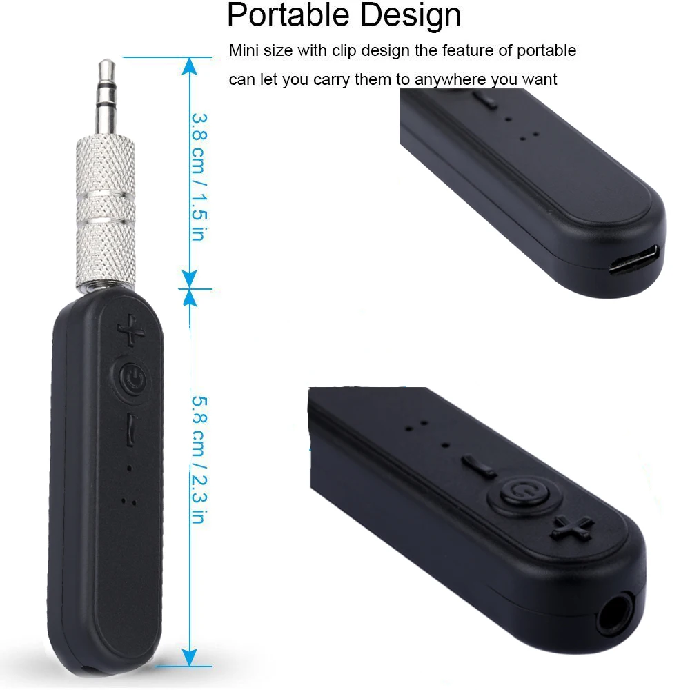 

Wireless Bluetooth Receiver Audio Adapter Converter AUX 3.5mm Jack Audio Receiver Music Reception Broadcast Car Kit
