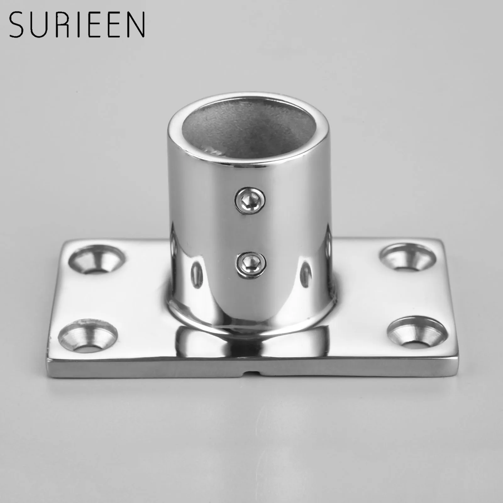 1pc Fit Boat Hand Rail Fitting-90 Degree 1" 25mm Tube / Pipe Rectangular Base Marine Stainless Steel Boat Accessories Marine