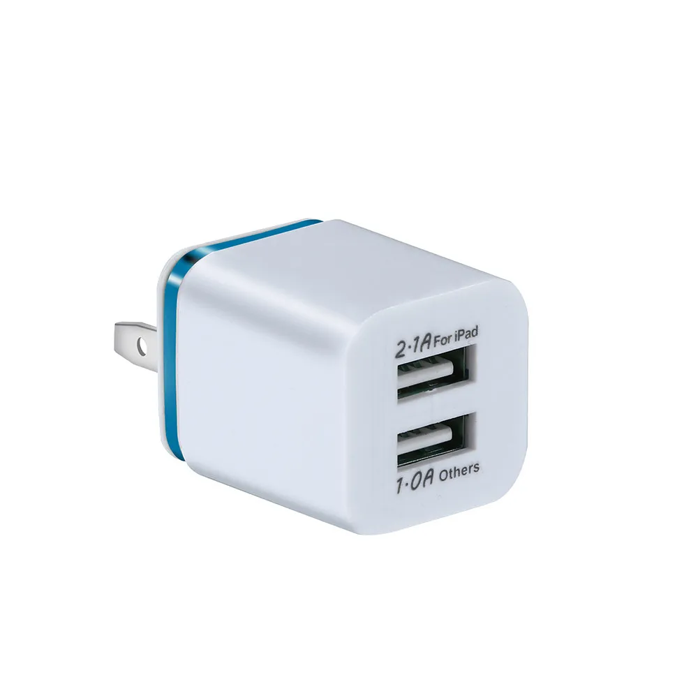 5 V/2A 2 порта USB зарядное устройство Быстрая зарядка для iPhone XS Max настенный адаптер США 2 порта зарядное устройство разъем# H10 - Цвет: Blue