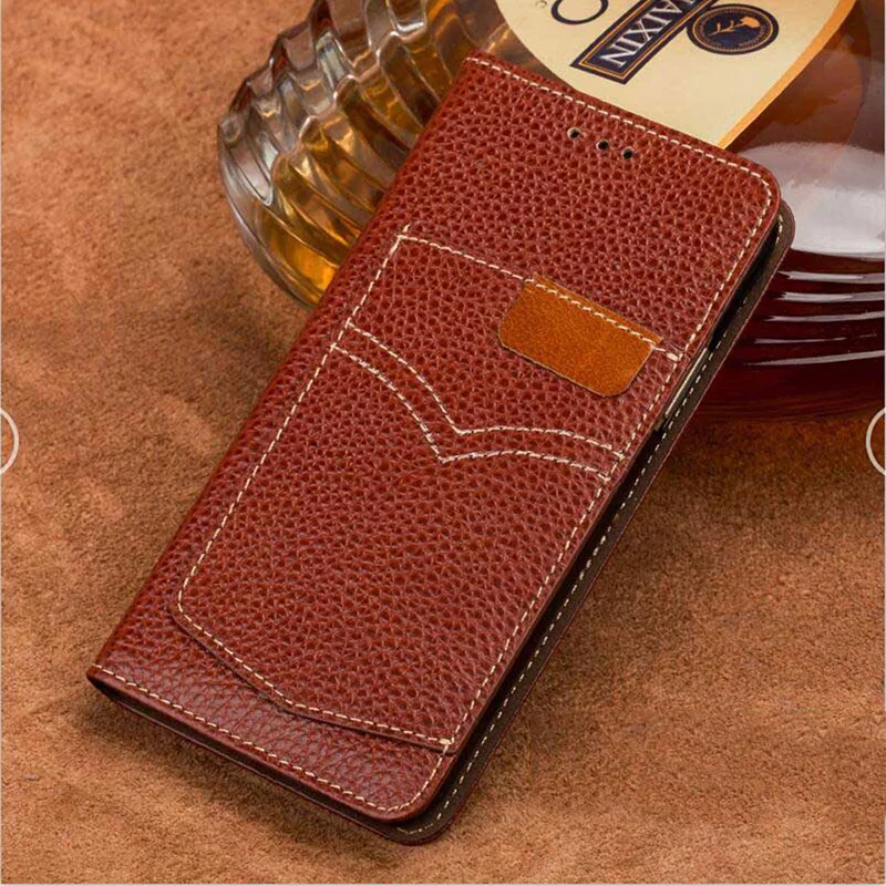 

Fashion phone case for iPhone 7 flip phone case all handmade custom Genuine Leather phone protection case Luxury