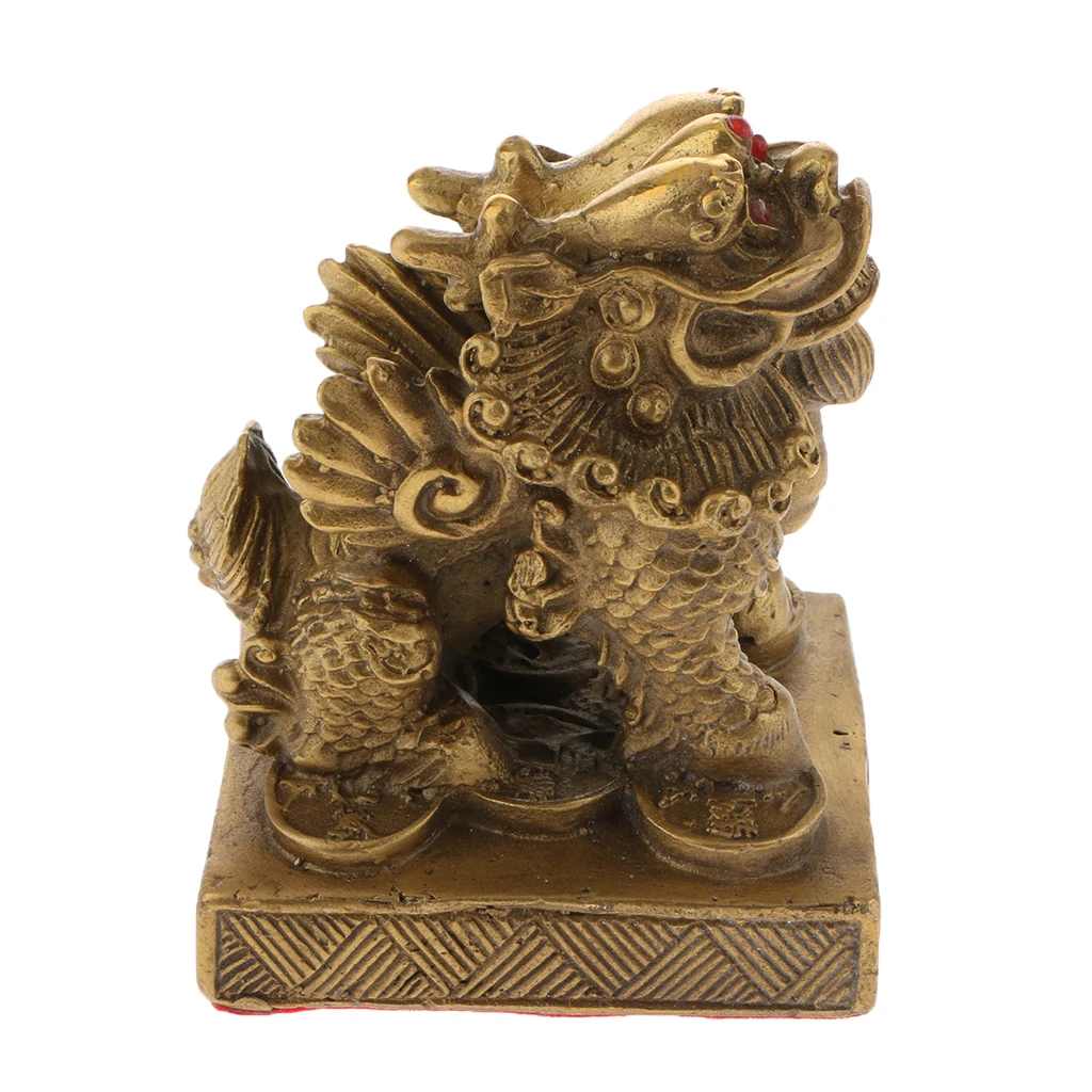 Chinese Copper Brave Troops Lucky Fortune Wealth Home Decoration Pi Xiu Brass Feng Shui Furnishing Articles