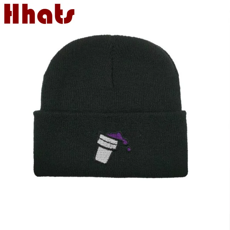 Стакан с кока-колой Skullies Beanie женский фиолетовый питьевой хип-хоп Зимняя кепка футболка с дельфином Kpop мужская вязаная шапка мороженое Мужская зимняя шапочка