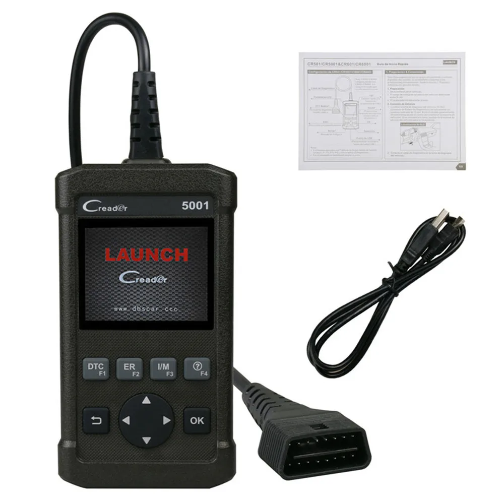Launch CReader 5001 считыватель кодов OBDII/EOBD полный диагностический инструмент OBD2 сканер