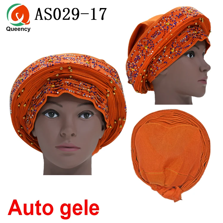 Aso Ebi Queency Африканский Авто геле уже связаны Aso OKE Headtie 1 шт./упак. доступны 24 цвета DHL AS029