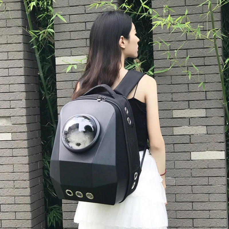 

DannyKarl Big Diamond Pet Space Bag Breathable Backpack Outdoor Travel Scrub Porous Portable Cabin Dog Teddy Bag Hot Explosion