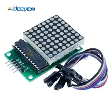 MAX7219 Dot Led Matrix Module MCU LED Display Control Module for Arduino 5V Module 8 x 8 Output Input Common Cathode with Cable odm led backlit dot matrix fashion watch with weekday display purple