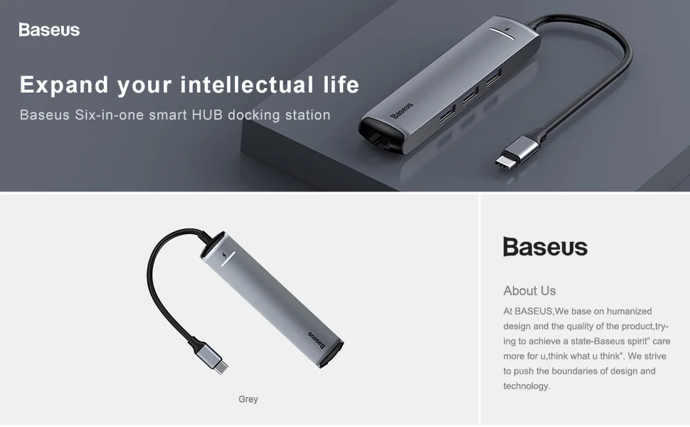 USB C концентратор Baseus для HDMI RJ45 USB 3,0 type C PD зарядный концентратор адаптер для MacBook Pro huawei mate 20 P20 Pro USB C концентратор адаптер