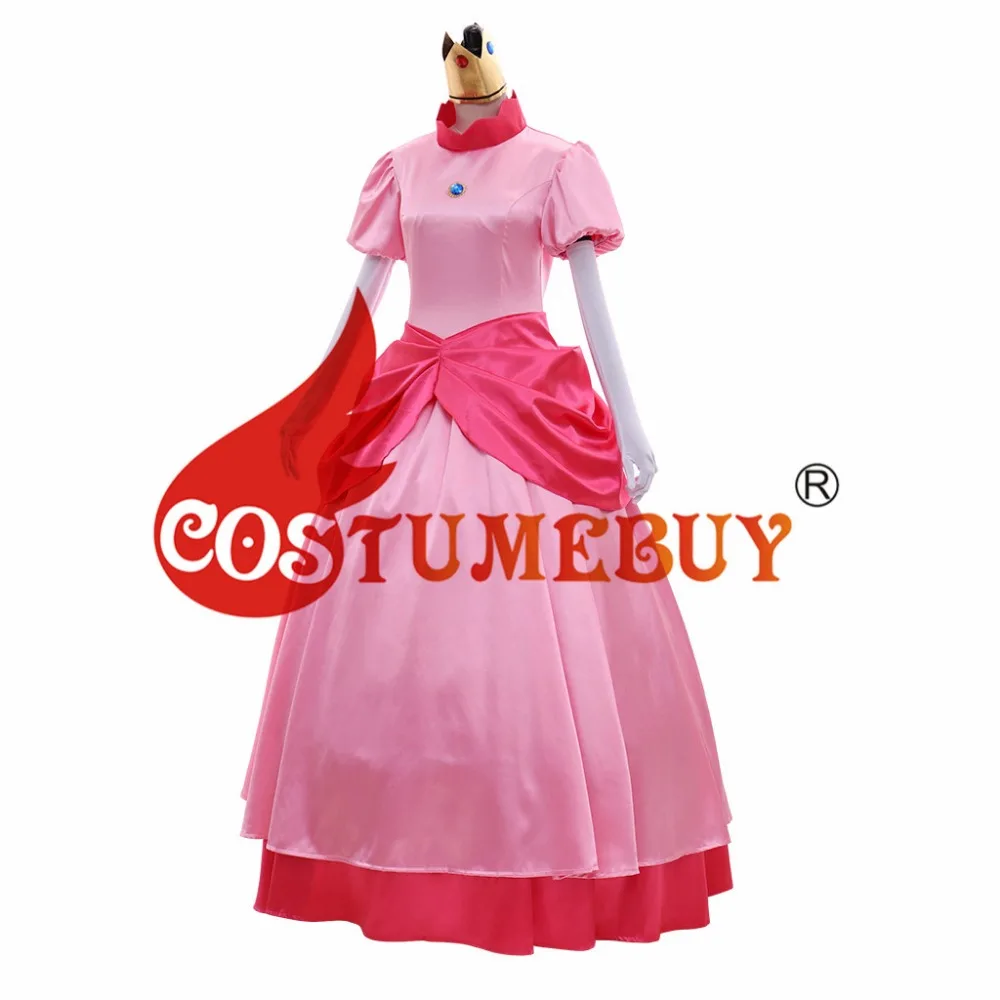 Super Mario Princess Daisy Adult Costume Peach Bros Cosplay Dress Custom Made