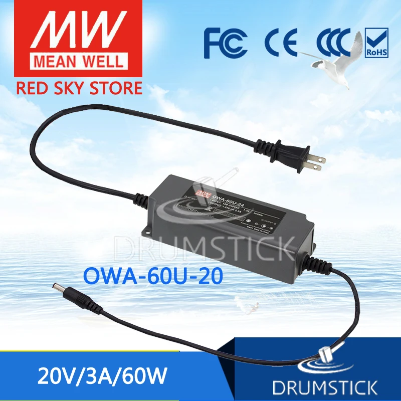 

MEAN WELL OWA-60U-20 20V 3A meanwell OWA-60U 20V 60W Single Output Moistureproof Adaptor