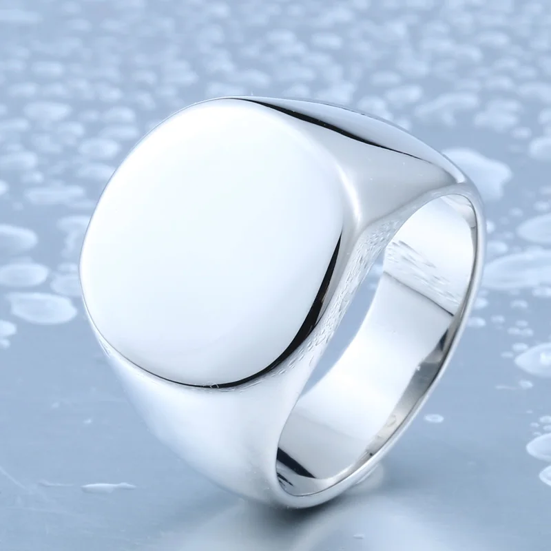 Beier stainless steel gold/black/white ring men top quality High Polished Signet Solid Biker Ring fashion Jewelry LLBR8-403R | Украшения и