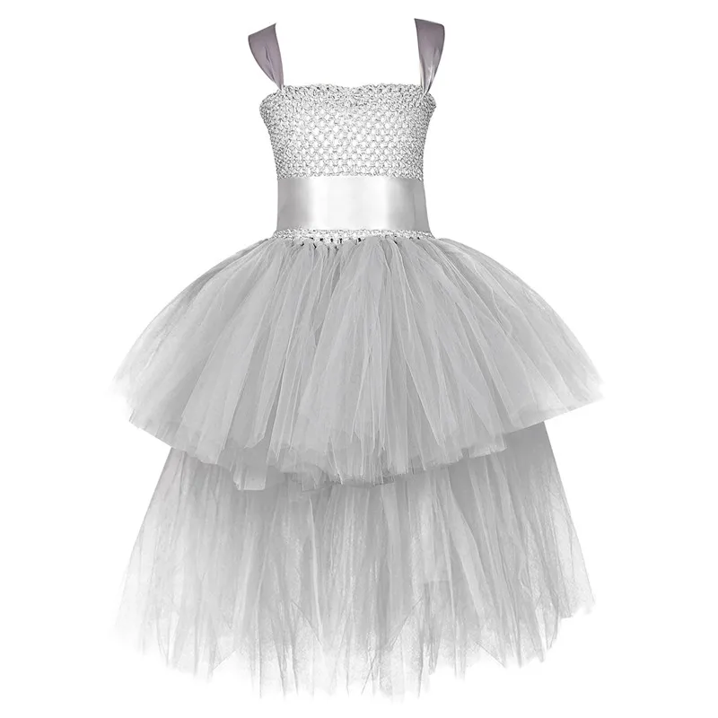 Children's Princess Dovetail Dress Solid Color Gauze Shag Sling Dresses For Girls Halloween Christmas Ball Gown Clothings 2-9Y Children's Princess Dovetail Dress Solid Color Gauze Shag Sling Dresses For Girls Halloween Christmas Ball Gown Clothings 2-9Y