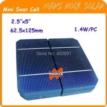 100 шт. 1,4 Вт 62,5X125 мм 2," x 5" монокристаллическая мини солнечная батарея своими руками класс