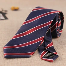 Мужские галстуки в полоску темно-синие и бордовые и белые полосатые Corbatas 7 см Тонкий жаккардовый шерстяной из микрофибры платье вечерние галстуки мужские полосатые галстуки