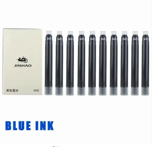 Перьевая ручка JINHAO X450 черный/золотой 0,7 мм 18KGP перо с широким основанием JINHAO 450 Бизнес Офис белый красный фиолетовый 21 Цвета селективный - Цвет: 10 pcs blue ink