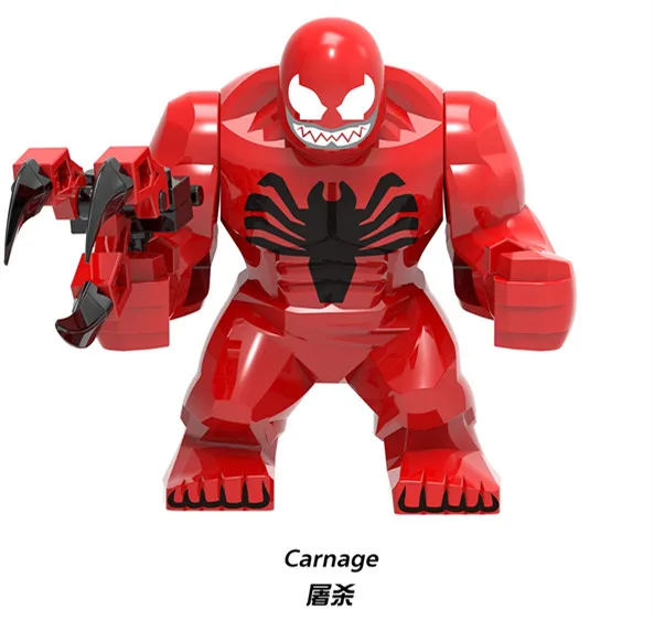 

10PCS compatible wiht legoing Cool Super Heroes Marvel Venom Carnage Spider Man Figure Building Blocks Set Model Toys XH891