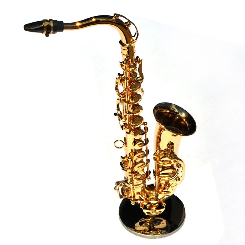 MoonEmbassy Tenor SaxophoneModel Миниатюрный дисплей Модель саксофона реалистичная модель музыкального Любителя подарок на день рождения музыкальный инструмент