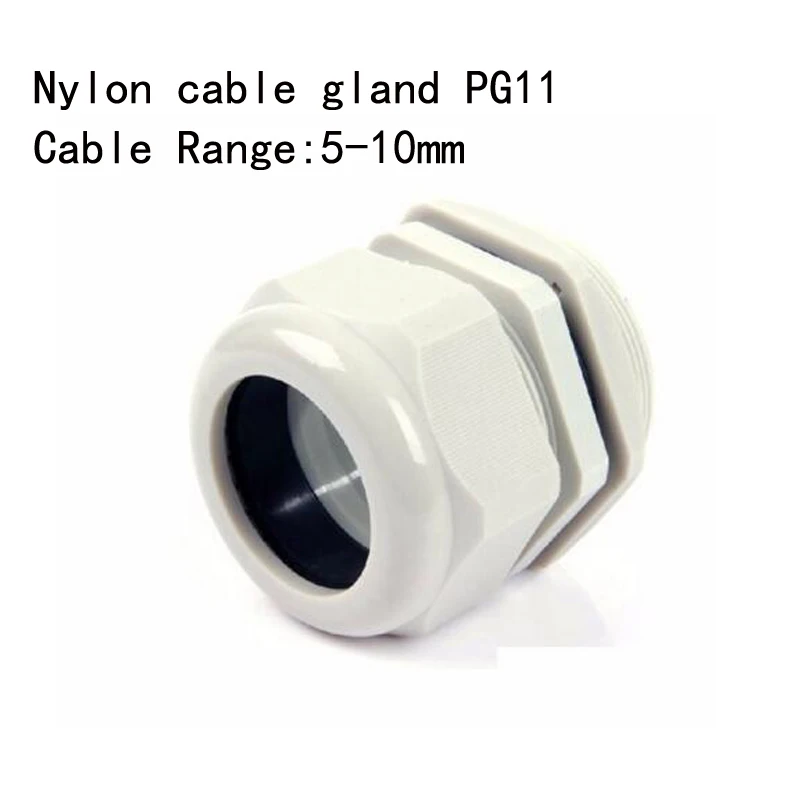 

50PCS PG11 IP68 Waterproof Nylon Cable Gland for 5-10mm Cable