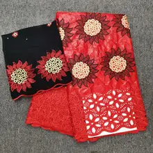 Бассейна riche с бусинами парча в Гвинейском стиле Базен ткани в африканском стиле кружевного материала нигерийское кружево женский шарф 7 ярдов/lotHLB