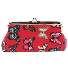 Женский кошелек для монет с принтом тряпичная сумочка клатч с пряжкой маленький кошелек женская Холщовая Сумка известный бренд bvp6