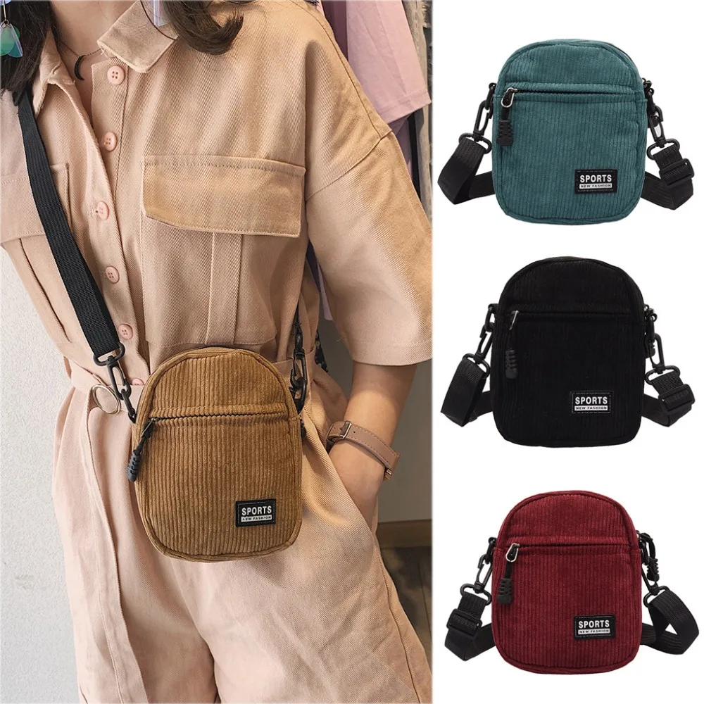 

Messenger bag ladies canvas mini square bag student sports Messenger bag mobile phone change items bag A1