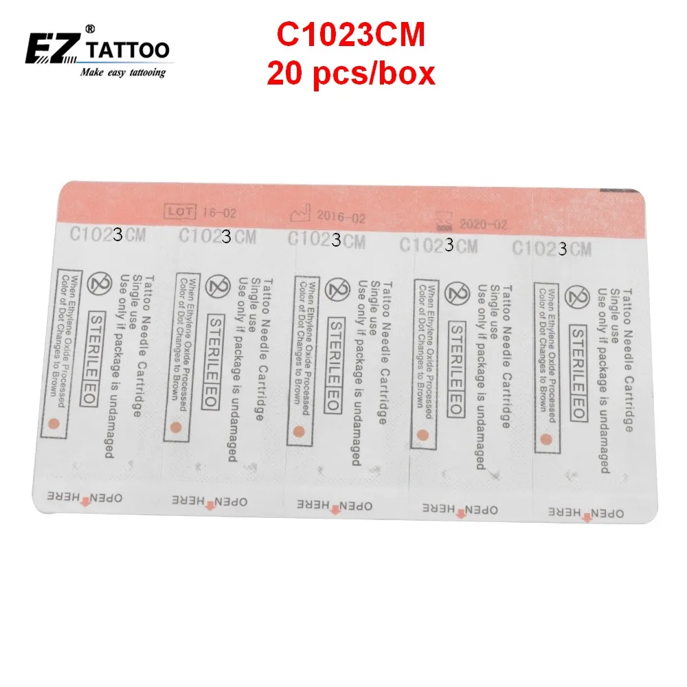 C1023CM EZ татуировки иглы картриджа Круглый/Изогнутые Magnum #10 Bugpin 0 30 мм для роторные