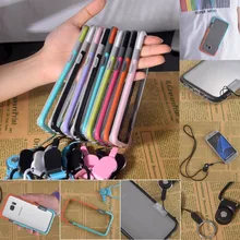 Для samsung Galaxy S7/S7 Edge Wolnutt цветной двухцветный чехол-рамка в горошек с ремешком из мягкого ТПУ+ пластика