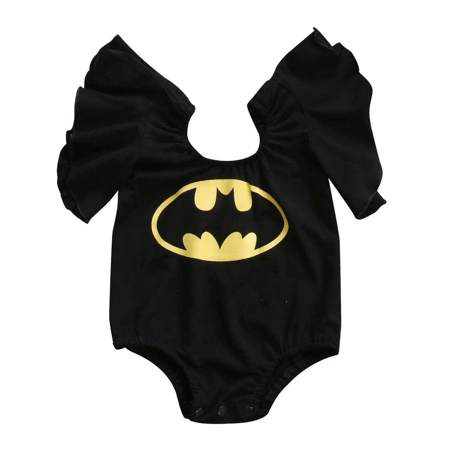 

Summer Cute Batman Cotton Boys Rompers Printed Batman Baby Boys Clothes Rompers Black Red 0-3T