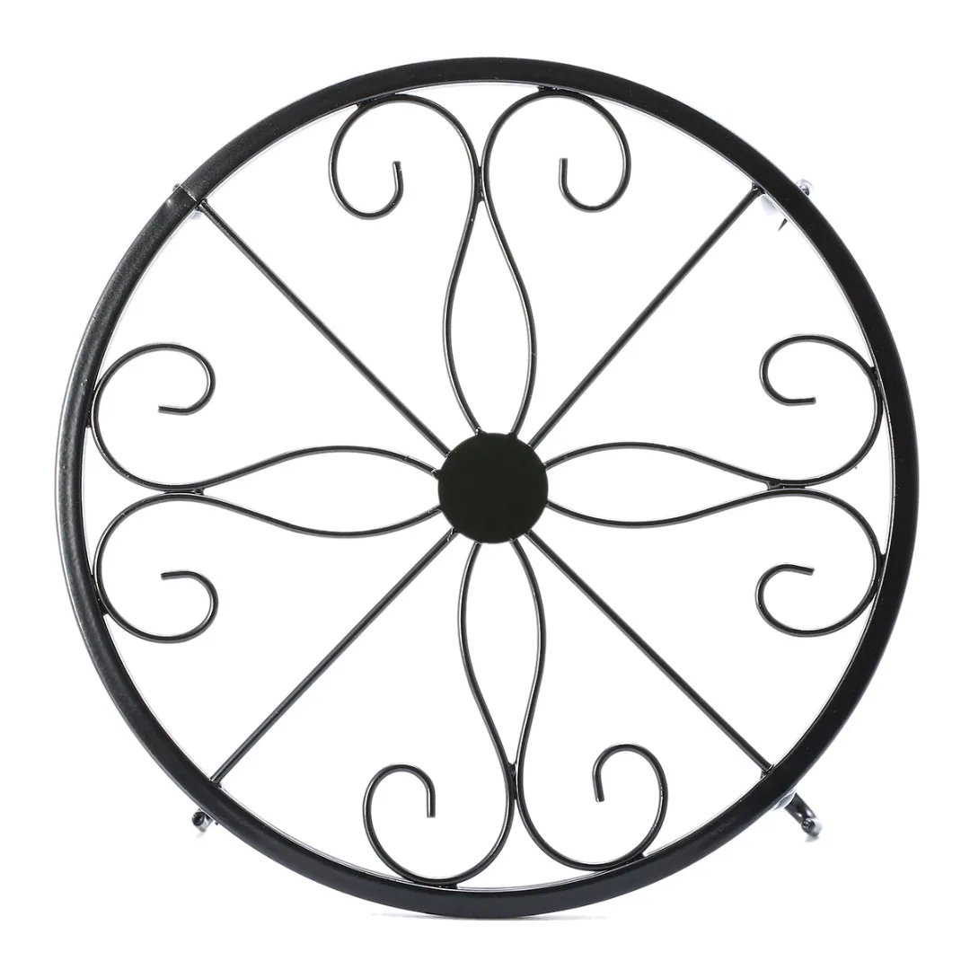 1pcs Metal Plant Stand Flower Pot Shelf Rack Indoor Outdoor Home Decorative Plants Storage Display Racks 3 Colors