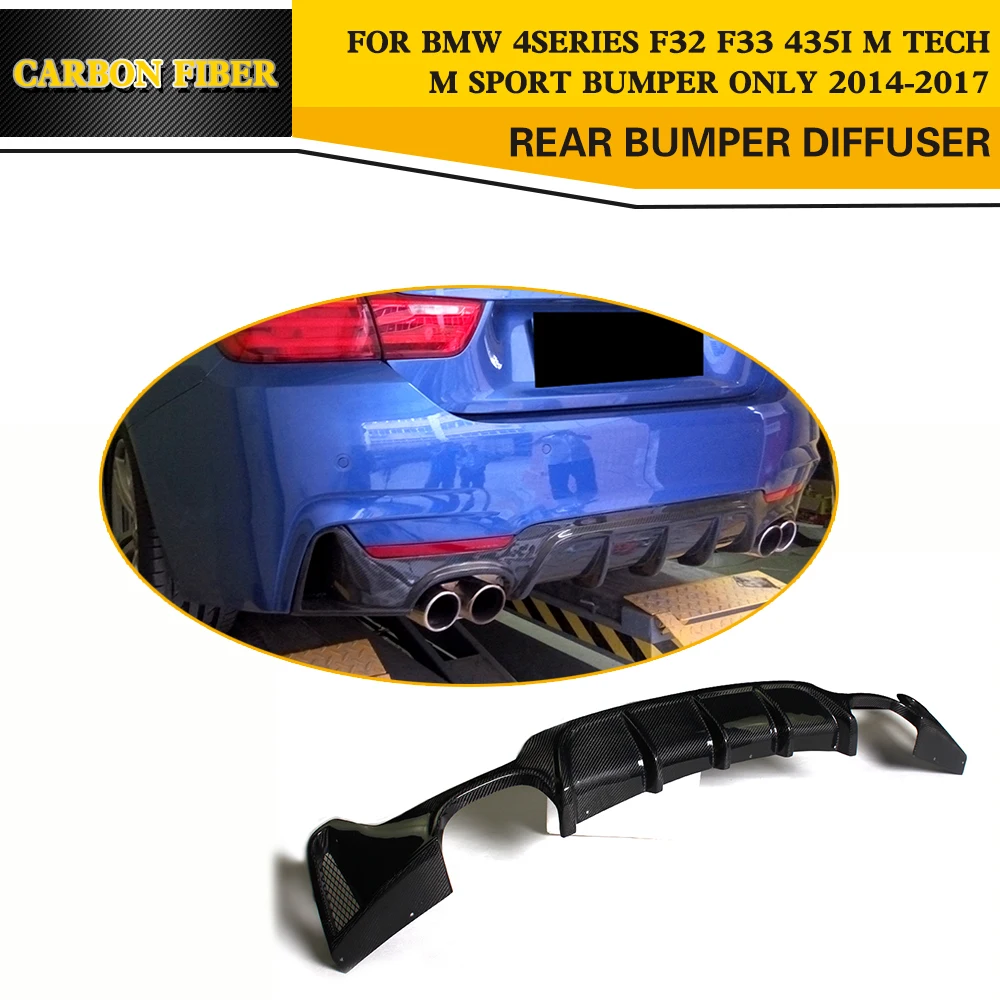 Carbon Fiber Car Rear Bumper Lip Diffuser Style for BMW 435i F32 M