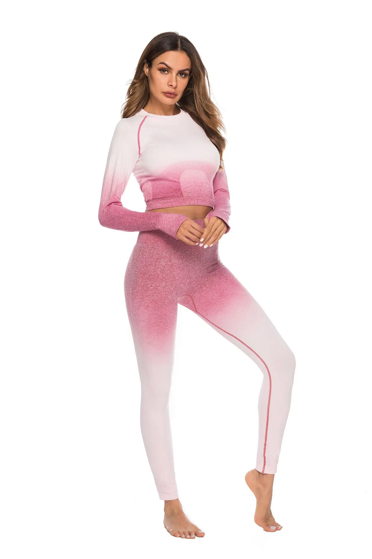 Бесшовные Леггинсы пуш-ап модные штаны высокая Талия тренировка для бега для женщин Athleisure спортивные Леггинсы