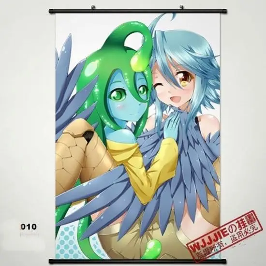 Anime Poster monster musume no iru nichijou Wall Scroll Printed Painting Home Decor Japanese Cartoon Decoration | Дом и сад
