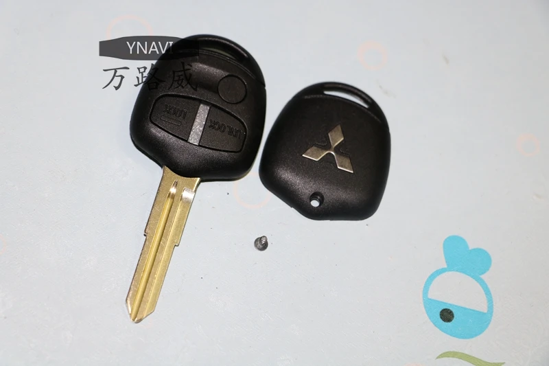

YNAVI New Remote Key Case Shell 3 Buttons With Left Of Blade For MITSUBISHI Lancer EX Keyless Entry Fob Car Alarm Cover Housing