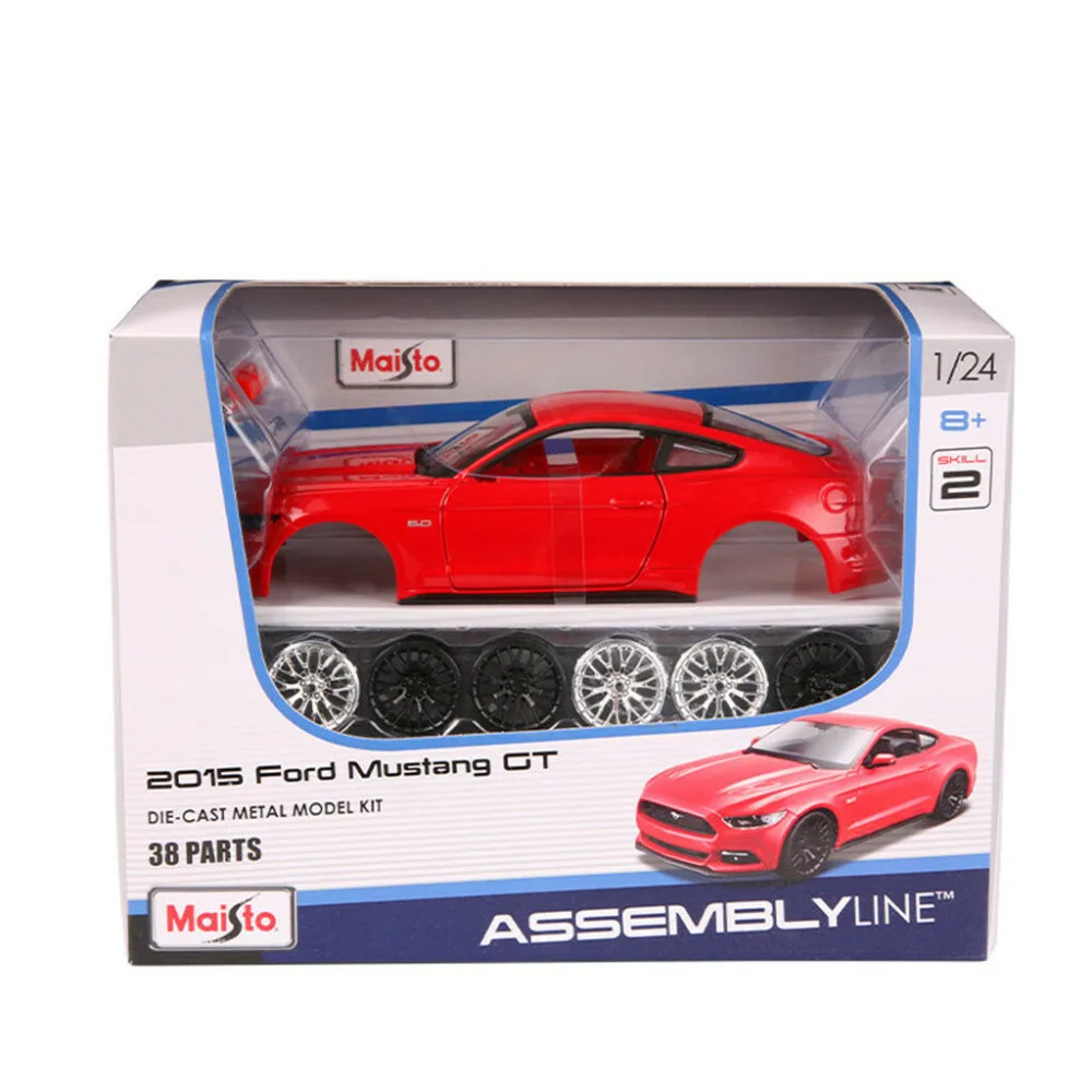 Maisto 1:24 FORD MUSTANG GT сборка DIY гоночный автомобиль игрушка литая под давлением Модель наборы в коробке