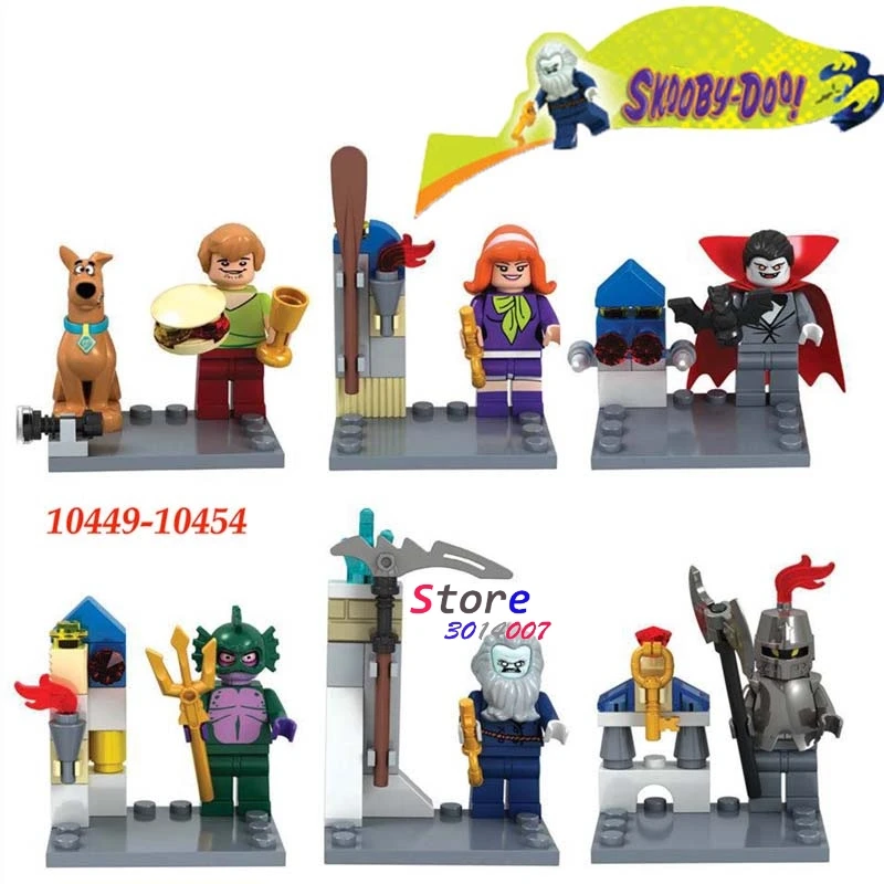 60pcs starwars super heroes marvel Scooby Doo Fred/Shaggy building blocks bricks hobby interesting toys for kids speelgoed baby-building-blocks