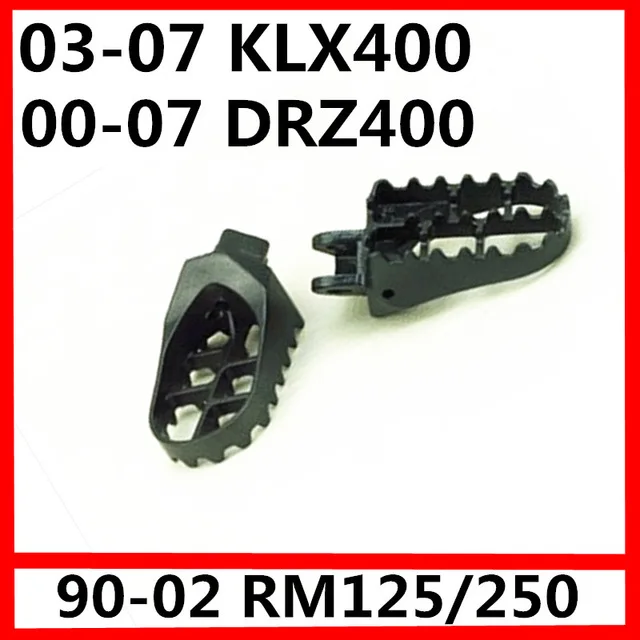 Сталь MX широкий подножки отдыхает педали для KLX400 03-07 DRZ400 00-07 RM125 RM250 90- 02 эндуро Мотокросс Супермото Байк