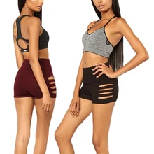 Женские сексуальные шорты для йоги Высокая Талия Короткие шорты летние уличные Эластичный Талия черный средняя талия спортивные шорты