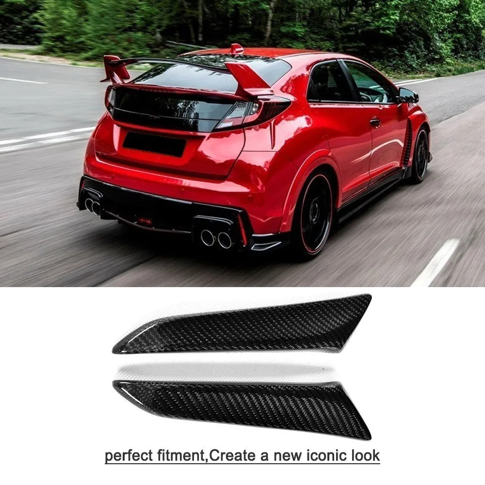 Углеродное волокно Задний Бампер Планки ребра для Honda Для Civic Тип R хэтчбек 5 дверь