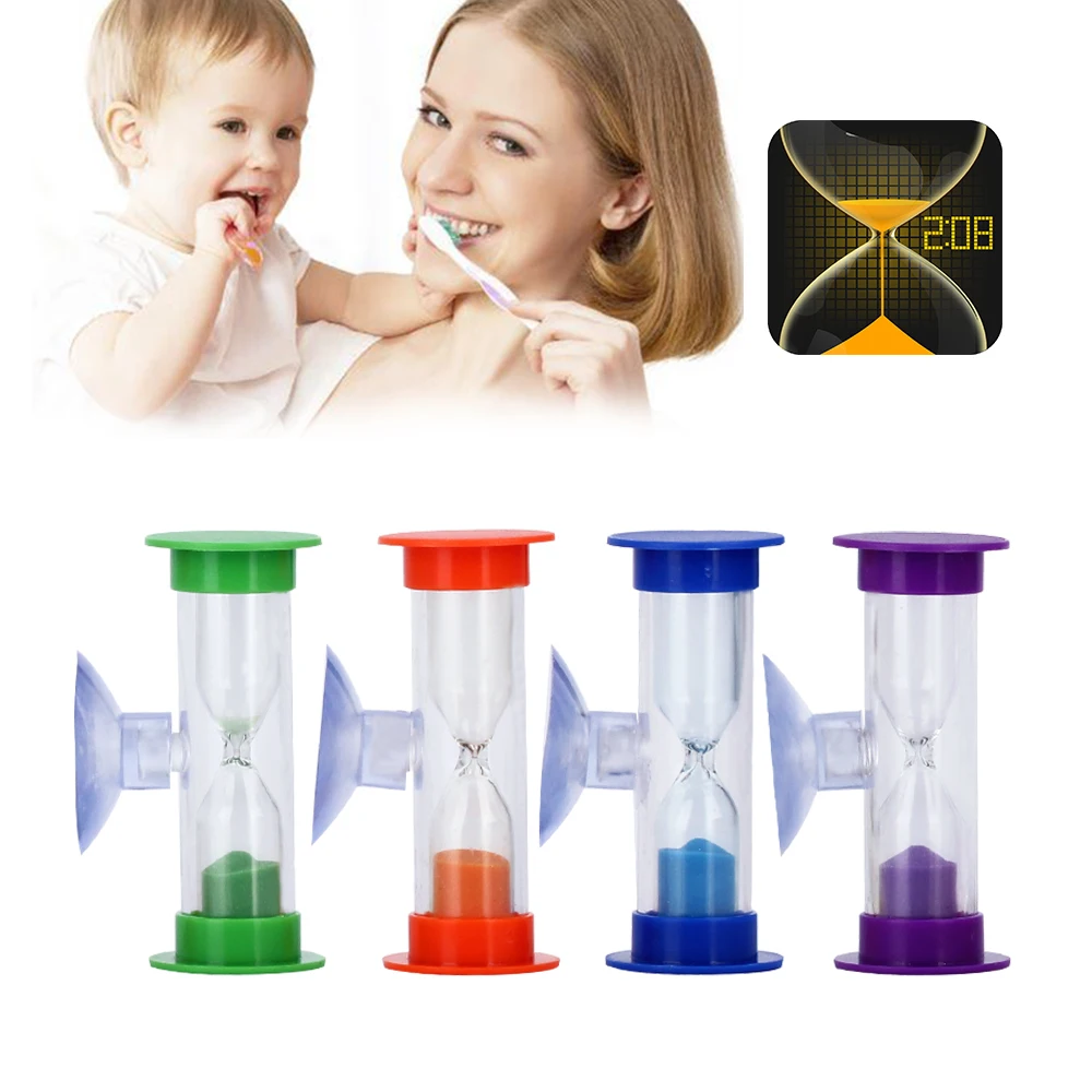 Hot Children Kids Colorful Toothbrush Timer Hourglasses 3 Minute glass