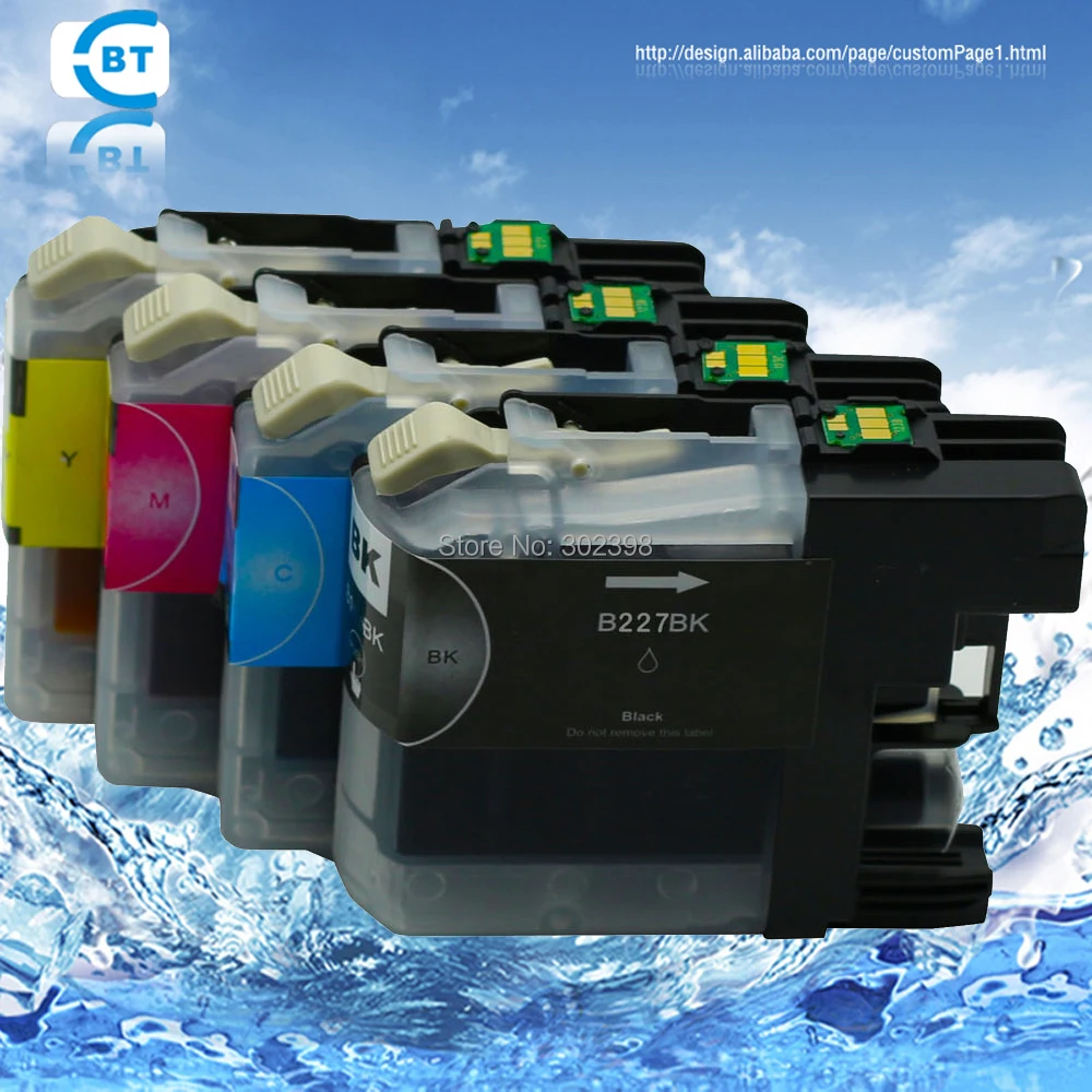 

4pcs Compatible brother LC227 LC225 ink cartridge for DCP-J4120DW MFC-J4420DW MFC-J4620DW MFC-J4625DW printer