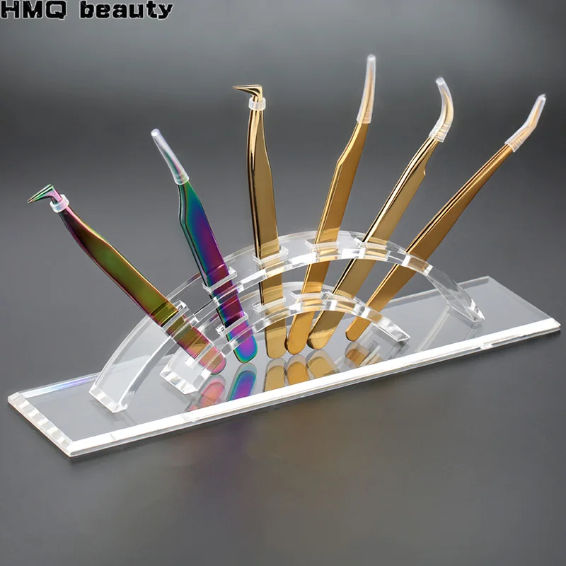 

1pcs Eyelash Tweezer Storage Holder Pen Rack Eyelash extension Planting Tool Storage Acrylic Arc Holder Stand Makeup Tools