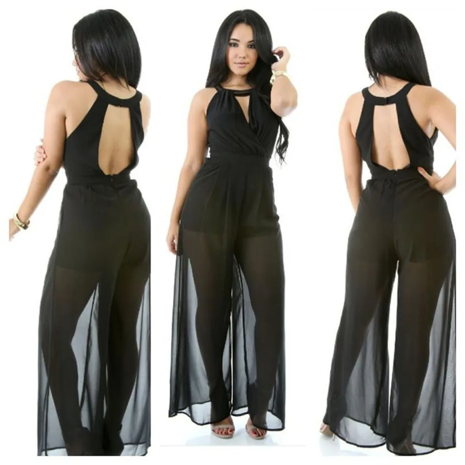 white gauze jumpsuit