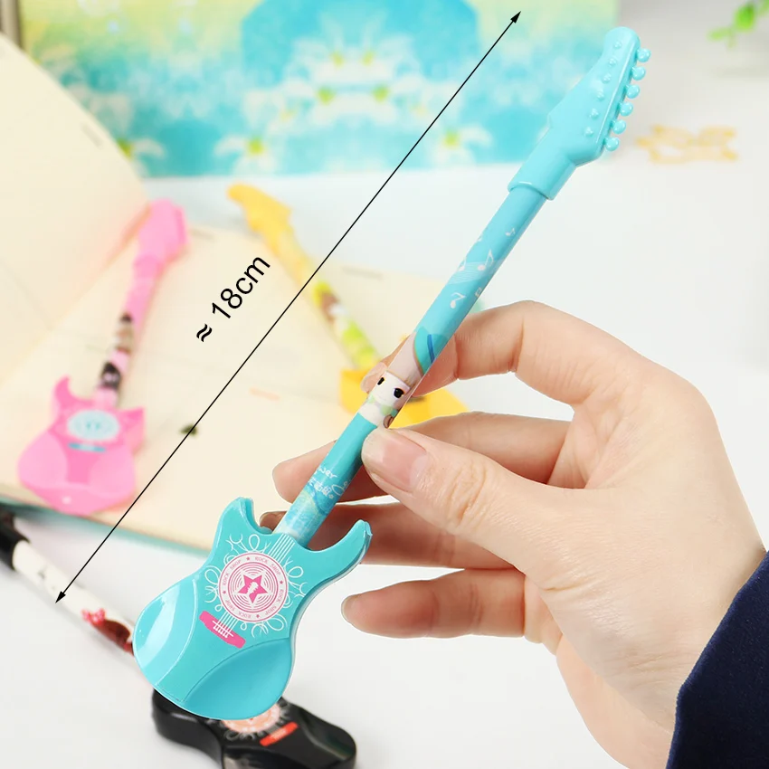 Niedlicher Kawaii Plastik Gel Stift Pupular Gitarre Neuheit für Kinder Geschenk 