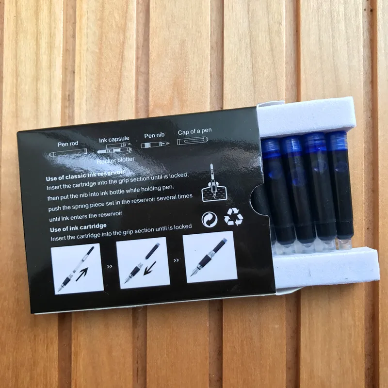 Одноразовые Синие чернильные картриджи для перьевой ручки 30 шт.|fountain pen ink cartridge|pen