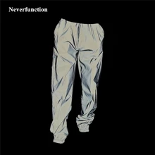 Новинка, Мужская Уличная одежда в стиле хип-хоп, полностью отражающие водонепроницаемые повседневные штаны для скейтборда, мужские спортивные штаны в стиле Харадзюку