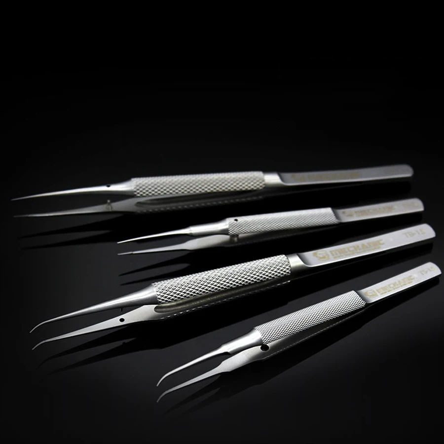 

mechanic Precision industrial high-end fingerprint flying wire anti-skid tweezers Experimental microscope chip tweezers