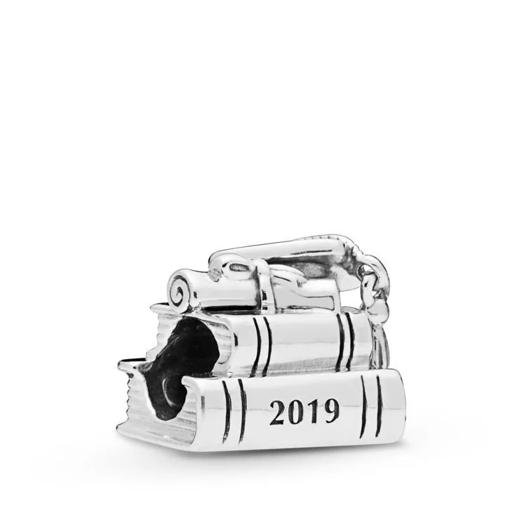 

2019 NEW Series 925 Sterling Silver Graduation Cap Book & Scroll Charm Fit pandora Bracelet Bangle Book Scroll Bead DIY Jewelry